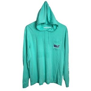 Vineyard Vines Men’s Hooded Long Sleeve Pullover Seafoam Green Shirt